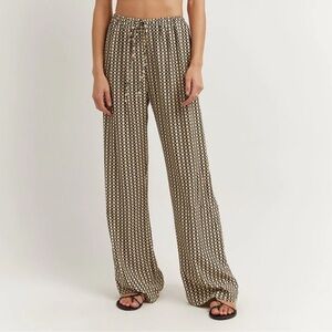 Dissh Marlow Beige Geo Drawstring Pants